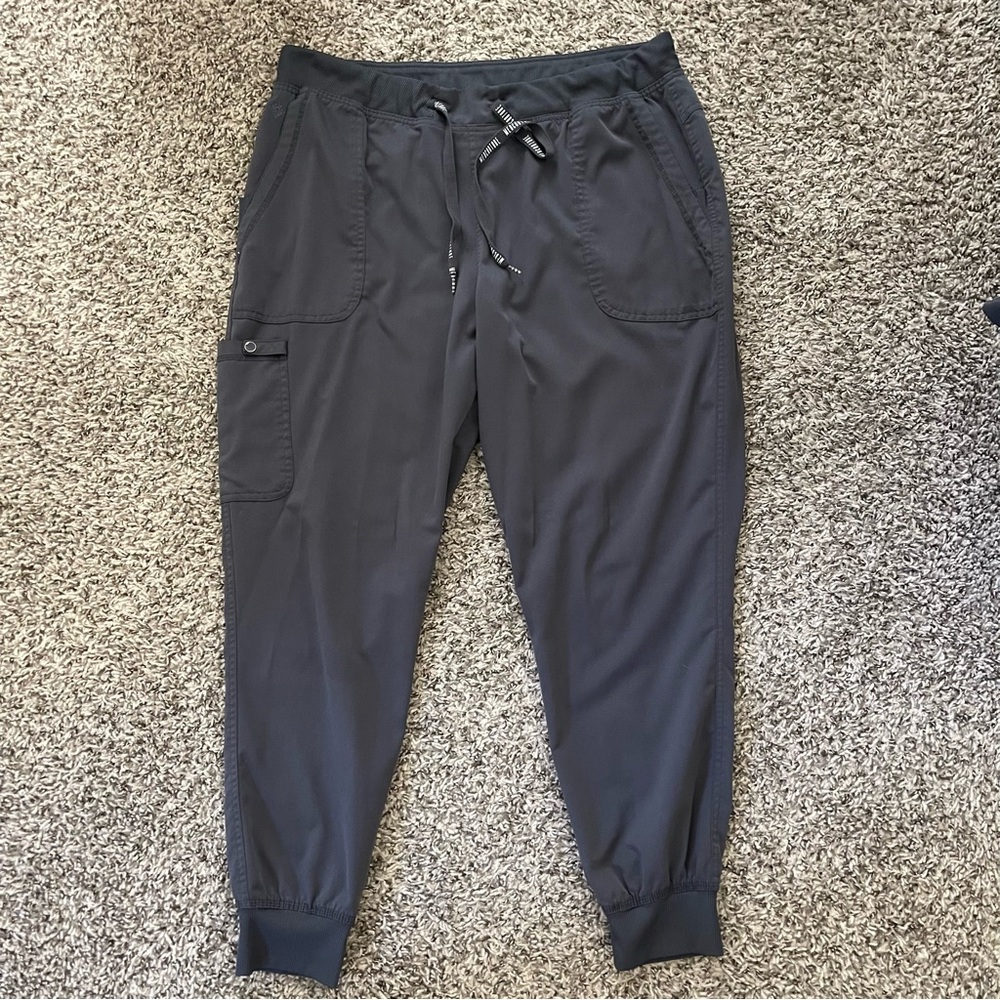 Med Couture Women’s Grey Jogger Scrub Pants (NO Drawstring)